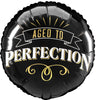 HBD AGED TO PERFECTION 18" ROUND FOIL BALLOON