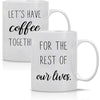 Set of mug "For the Rest of Our lives" "Lets have Coffee Together"