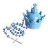 CROWN TRINKET W ROSARY PINK OR BLUE