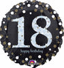 18TH BIRTHDAY FOIL BALLOON- SPARKLY PINK/BLACK