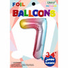 34IN NUMBER #7 FOIL NUMBER BALLOON TRICO