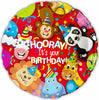 Zoo animals Hooray its your bday 18" foil balloon