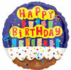 HBD CANDLES 18" RND FOIL BALLOON