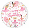 Ballerina Girl HBD 18" Foil Balloon