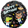 SPACE COSMIC FRIENDS HBD 18" RND FOIL BALLOON