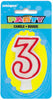 Red and White Number# Birthday Candle