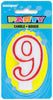 Red and White Number# Birthday Candle