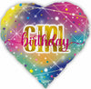 Girl Birthday 18" foil Heart