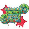 PIXEL PARTY FOIL BALLOON BOUQUET 5PCS