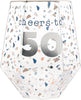 STEMLESS 50TH BIRTHDAY GEOMETRIC WINE GLASS