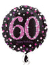 60TH BIRTHDAY SPARKLY PINK FOIL-18"
