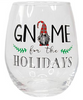 GNOME FOR THE HOLIDAYS STEMLESS WINE GLASS