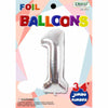 34IN NUMBER #1 FOIL NUMBER BALLOON TRICO