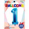 34IN NUMBER #1 FOIL NUMBER BALLOON TRICO