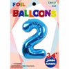 34IN NUMBER #2 FOIL NUMBER BALLOON TRICO