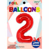 34IN NUMBER #2 FOIL NUMBER BALLOON TRICO