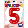 34IN NUMBER #5 FOIL NUMBER BALLOON TRICO