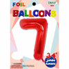34IN NUMBER #7 FOIL NUMBER BALLOON TRICO