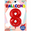 34IN NUMBER #8 FOIL NUMBER BALLOON TRICO