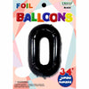 34IN NUMBER #0 FOIL NUMBER BALLOON TRICO