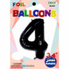 34IN NUMBER #4 FOIL NUMBER BALLOON TRICO
