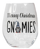 MERRY CHRISTMAS GNOMIES STEMLESS WINE GLASS