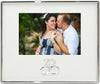25th Anniversary silver picture frame double rings