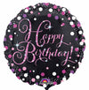 HAPPY BIRTHDAY 18IN FOIL BALLOON- SPARKLY PINK