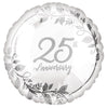 25TH ANNIVERSARY 18IN FOIL BALLOON