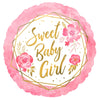 BABY GIRL FLORAL 18IN FOIL BALLOON