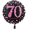 70TH BIRTHDAY SPARKLY PINK-18"