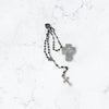 ROSARY in cross LONG BLACK or WHITE