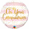 ON YOUR COMMUNION- PINK 18IN FOIL BALLOON