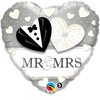 MR AND MRS WEDDING 18IN FOIL BALLOON